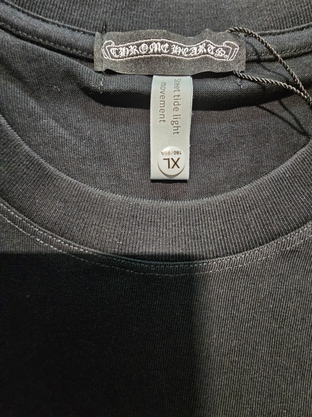 Chrome Hearts Black Short-Sleeve Tee with Orange, Yellow & Purple Crosses - Picture 2 of 5